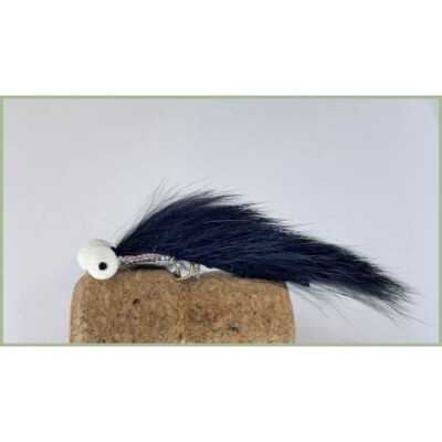 Zonkers, Trout Flies, 3 per Pack Black Booby Zonker Flies Size 10, Booby Minkie