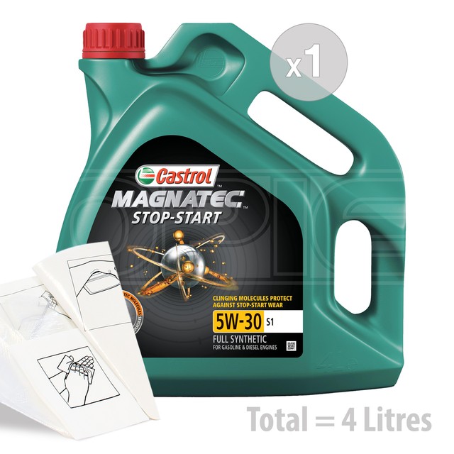 Car Engine Oil Service Kit / Pack 4 Litres Castrol Magnatec 5w30 S1 4l