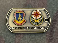 187th Ordnance Battalion "Geared to Maintain" Command Team Challenge Coin