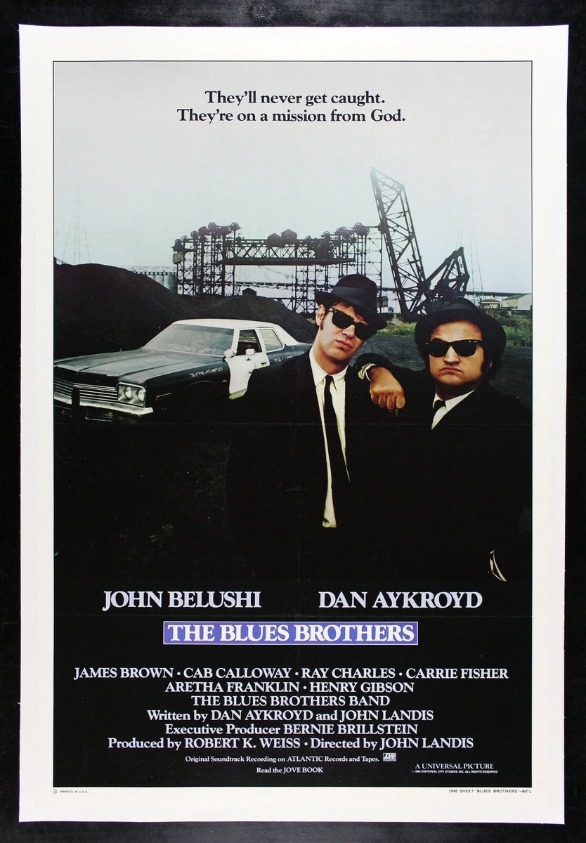 THE BLUES BROTHERS 😎 CineMasterpieces 1980 ORIGINAL VINTAGE MOVIE