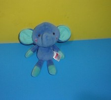 8" Snugamonkey 95778 Fisher Price Blue Aqua Elephant Plush Baby Stuffed Animal