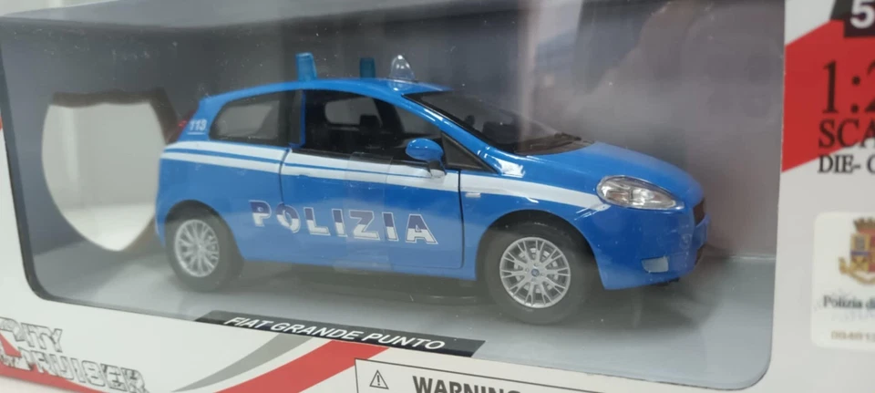 Fiat Grande Punto Polizia Police Newray New Ray City Cruiser 1:24 Nuovo 1/24 - Immagine 3 di 4