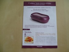TUPPERWARE NEUVE FICHE  DU CUISEUR  SOLO COLLECTOR