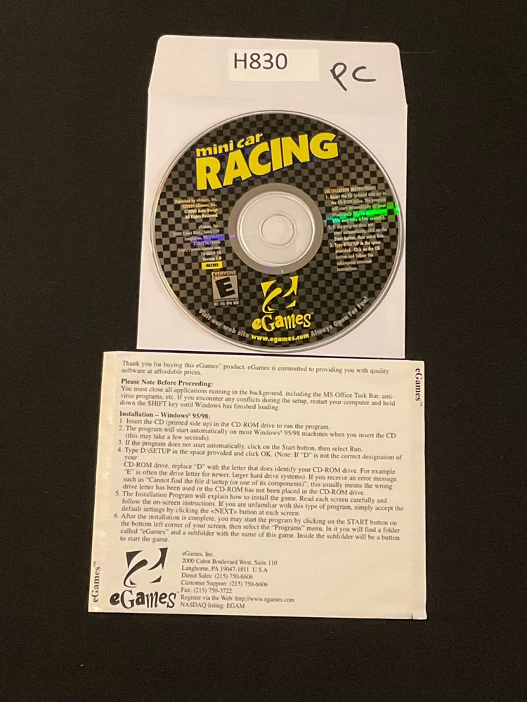Mini Car Racing PC, No Case #H830