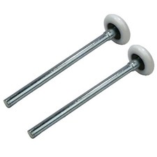 2 Pack 2 Inch Nylon Steel Door Roller Wheels with 10 Ball Bearings, 6.7" Stem
