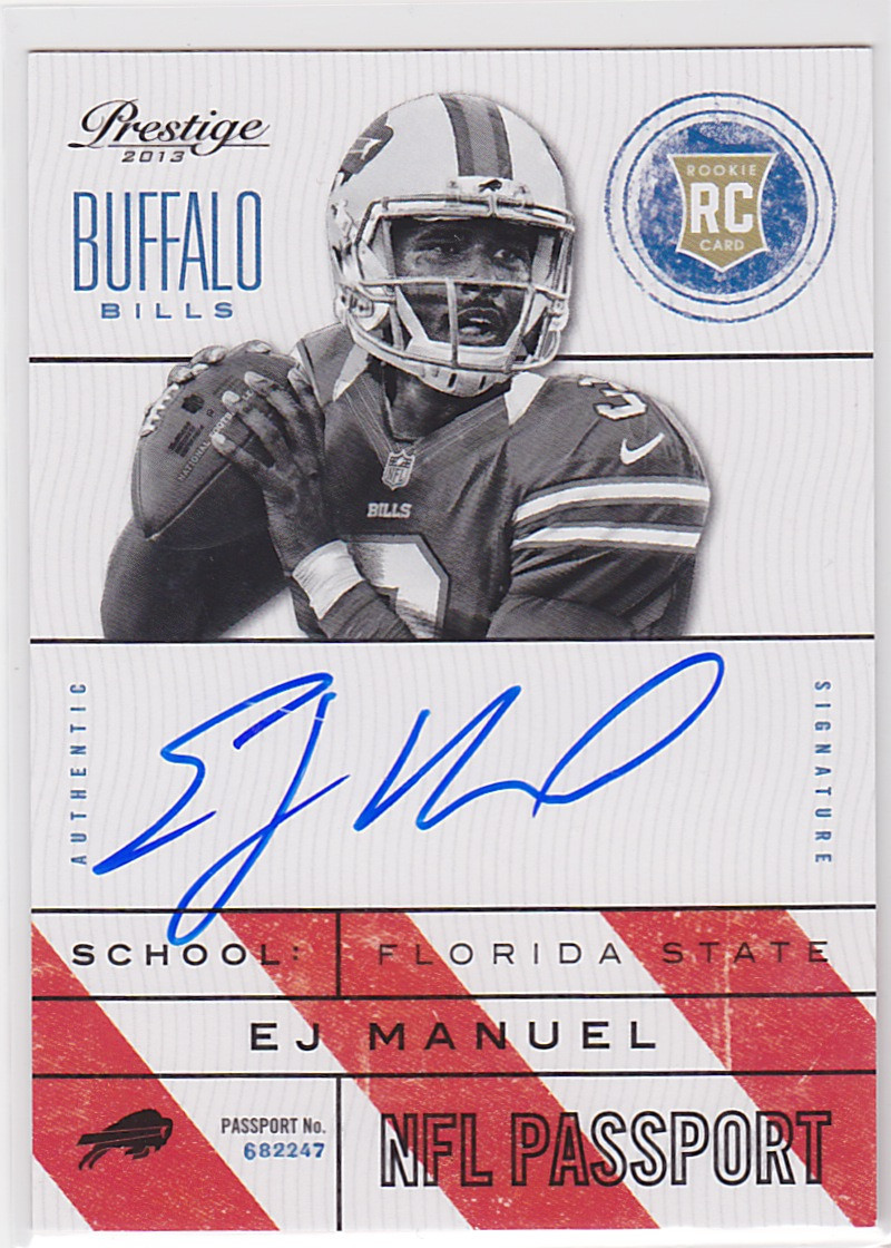 2013 Prestige Draft City Destinations Autographs #4 EJ Manuel RC Year