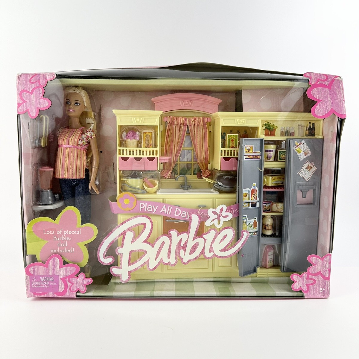 Barbie ロサンゼルス　3体セット【送料無料】 Barbie 2004 Play All Day Kitchen Giftset With Doll Mattel G8499