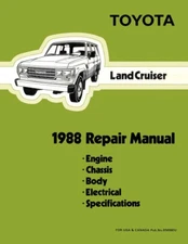 1988 Toyota Land Cruiser Shop Service Repair Manual