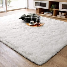 Alfombras White Grande 4x6 Feet Para Salas De Casa Moderna Habitacion NUEVO US