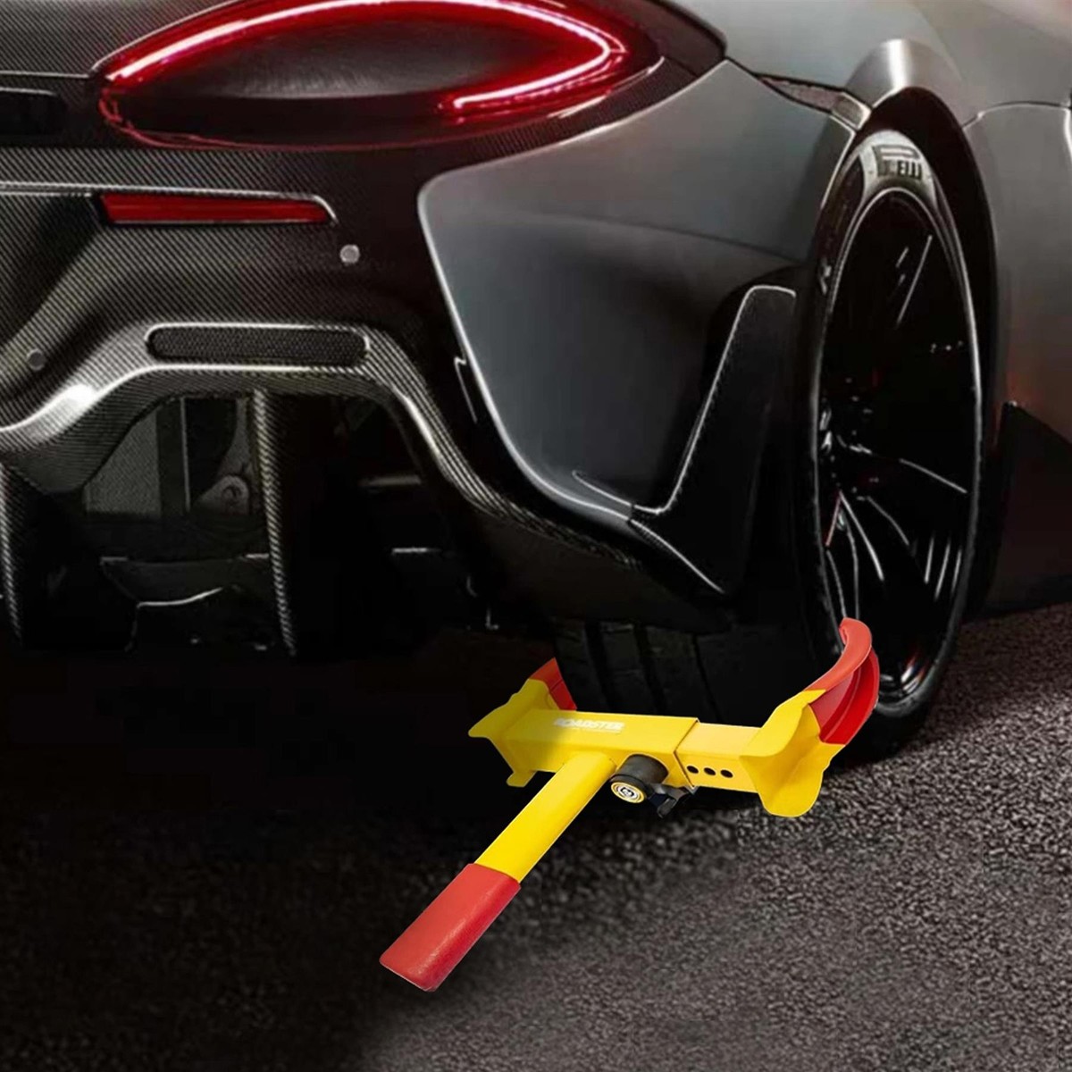 WHEEL CLAMP HEAVY DUTY ANTI THEFT LOCK CARAVAN TRAILER SECURITY CAR VAN KEYS | UK - View #4