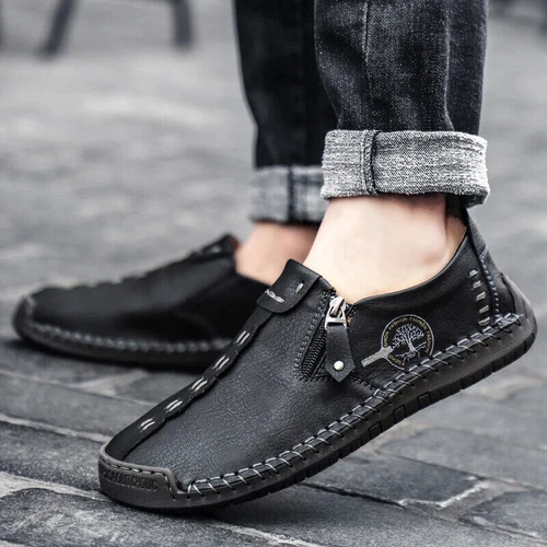 Herren Lässige Leder weiche Sport Walking Schuhe Mokassins Schuhe Sportschuhe - Bild 8 von 31
