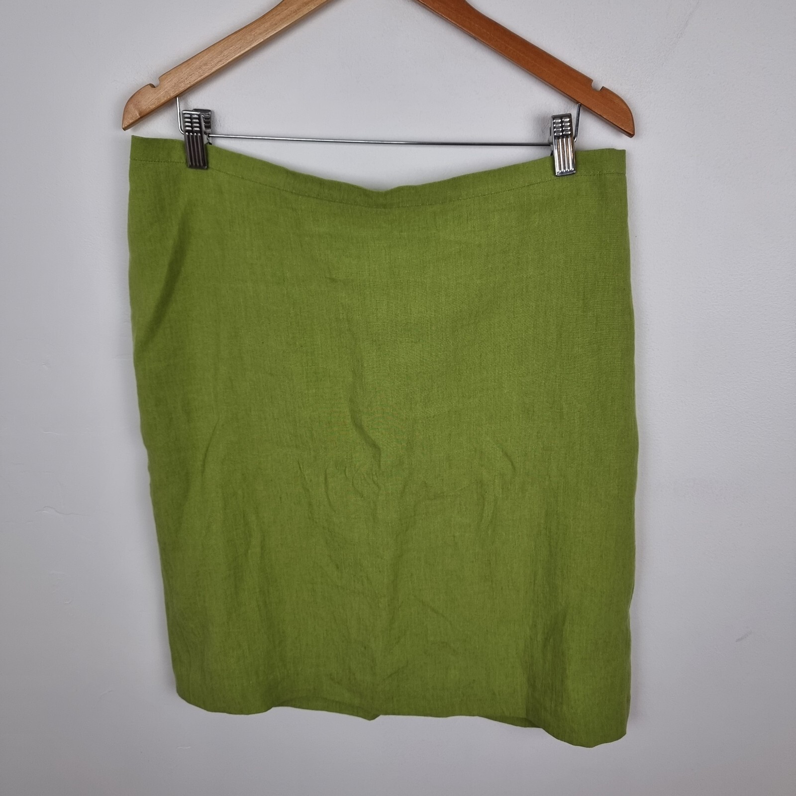 Max Mara Green Linen Pencil Skirt