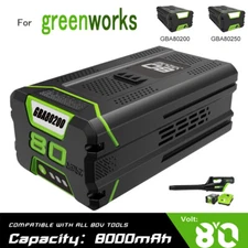 5.0ah Replacement For Greenworks PRO 80Volt Battery GBA80200 GBA80400 Battery