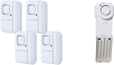 Personal Security Window/Door, 4-Pack, DIY Protection, Burglar Alert, Wireless, 