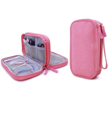 portable and water resistant multifunctional travel organizer (pink)