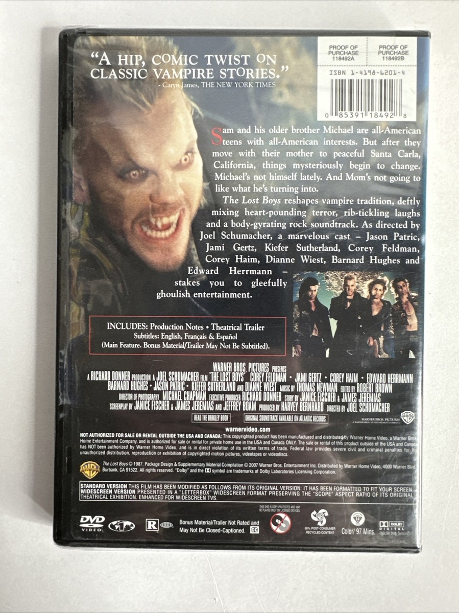 The Lost Boys (DVD, 2007) *SEALED* NEW ~ 1987 Film ~ Vampires