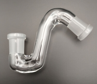 14mm Female 45 Degree Angle Drop Down Glass Ground Joint Attachment Adapter