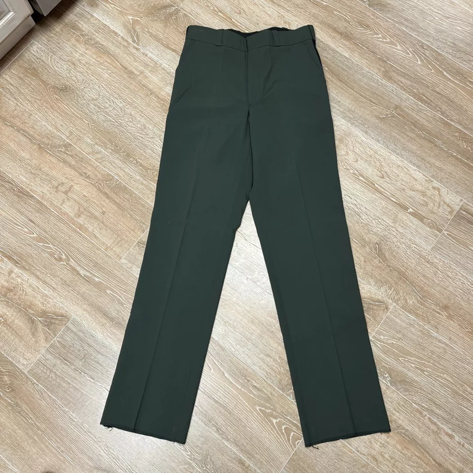 Flying Cross Men's Polyester & Rayon Green Black Stripe Pants 34 REG *Unhemmed* - Image 4 of 4