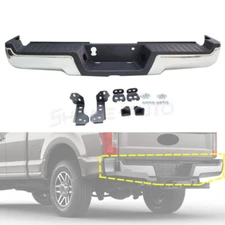 Chrome Rear Bumper Assembly For 2017-2022 Ford F-250 F-350 W/O Park