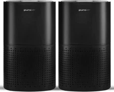 Powerful PuroAir HEPA Air Purifiers for Home Large Rooms - Covers 1,115 Black
