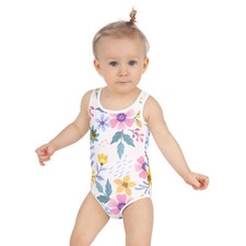"Flowers" Print All-Over Print Kids Swimsuit Summer, Summer Vibes, Beach, Beach