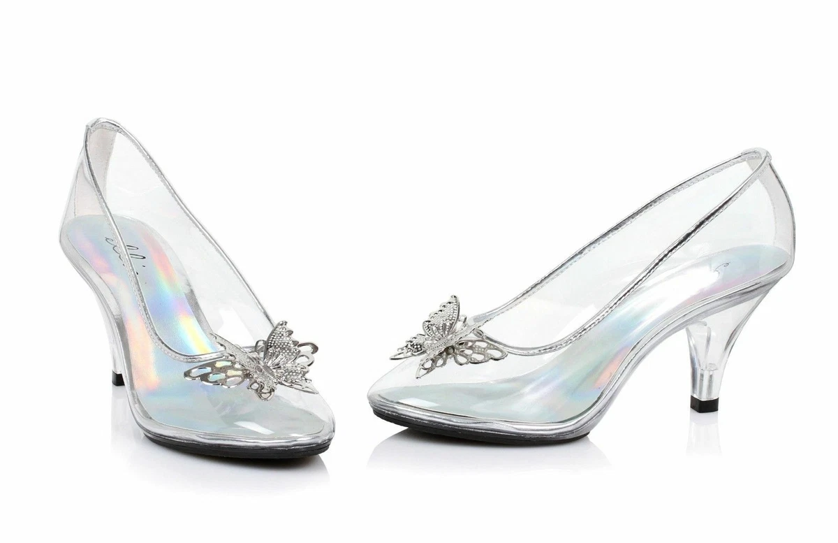 Clear Cinderella Shoes Disney Princess Wedding Glass Slippers Heels Womans  7 8 9