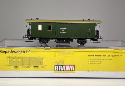 Seltener Brawa HO Scale 2410 German Luggage Car GEP 184 K.W.St.E 1426 Ep.I - VNMIB