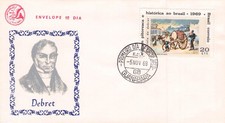 BRAZIL - FDC 1969 HISTORICA AO BRASIL - DEBRET