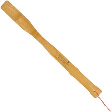 BambooMN 17 Inch Bamboo Wooden Shoe Horn Long Handle for 1 Unit, 17" Shoehorn