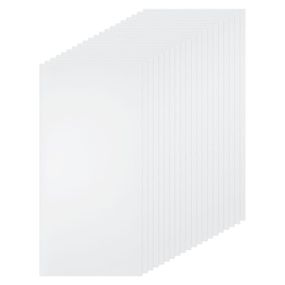 20pcs Clear Plastic Sheet 8''x4''x0.01'' Transparent Flexible PVC Sheet Panels