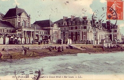 CPA 35 BRETAGNE ca. St Malo PARAME Le CASINO & le GRAND HOTEL bei Flut1911