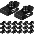 20Pcs Strong Black Iron Nut Clips for Automotive Use Durable U Type Fasteners