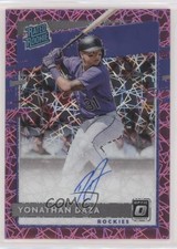 2020 Panini Donruss Optic Pink Velocity Prizm Yonathan Daza #RRS-YD Auto 0o6v