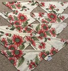 April Cornell Sunflower Cotton Napkins.  Set of 9 Large Splashy Flowers 14”x16” — photo 2
