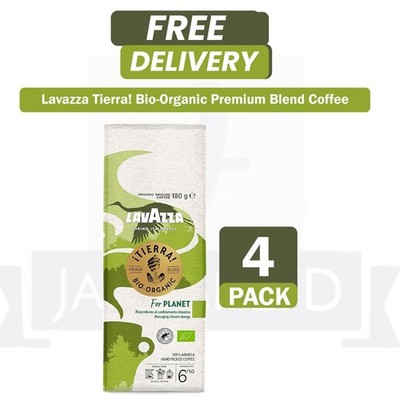 Lavazza Tierra For Planet Bio-Organic Ground Coffee Tropical 180g - PACK OF 4