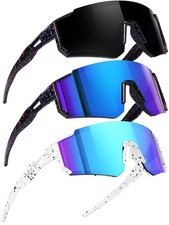 Youth Baseball Sunglasses Kids Sports Sunglasses for Boys Girls Softball Cycl...
