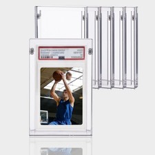 PSA Graded Card Display Cases 8mm Thick UV-Proof Protective Case w/ Magnetic Lid
