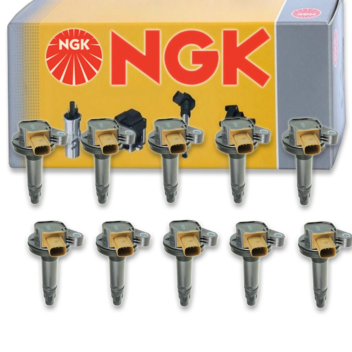 10 pc NGK 48768 U5200 Ignition Coils for UF646 UF-646 IC749 GN10638 E1146 xz