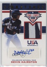 2017 Panini USA Baseball Stars & Stripes Prime /25 Devin Hairston #9 Auto 0i76