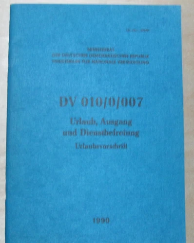 NVA Manual Service Regulation NVA Equipment Holiday Exit Service Exemption