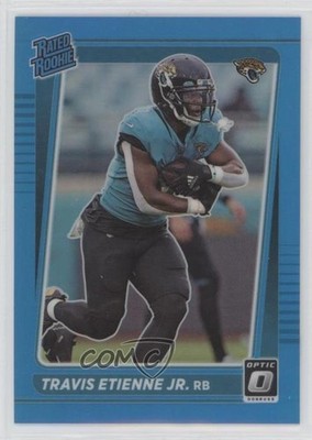 2021 Panini Donruss Optic Rated Aqua Prizm /299 Travis Etienne Jr Rookie RC 14li