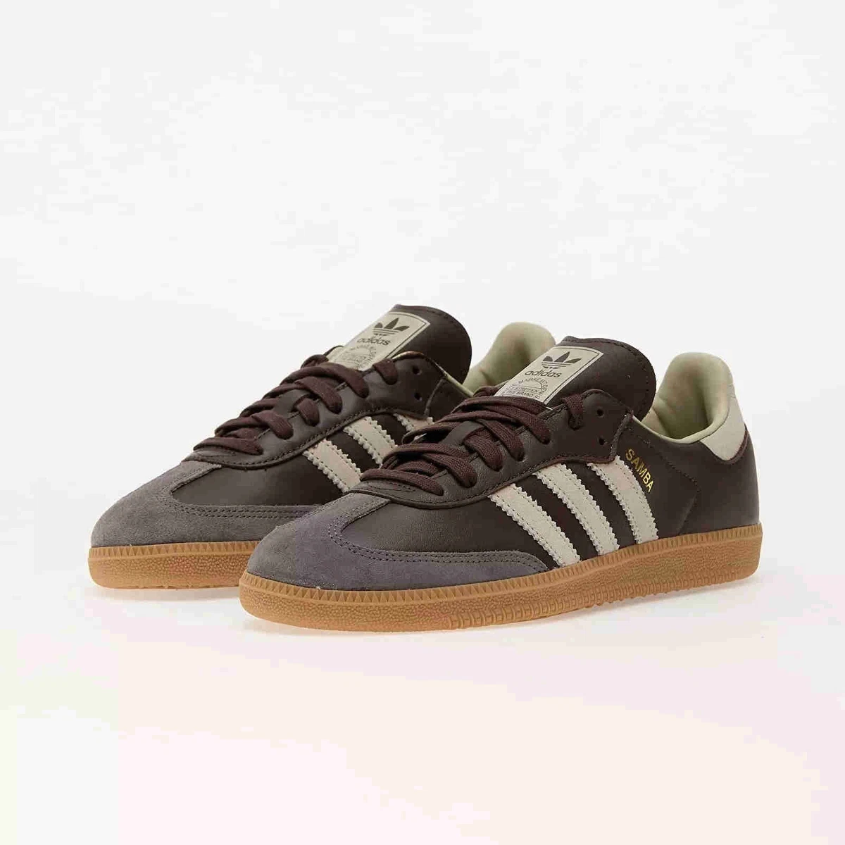 adidas gazelle silver green womens ADIDAS ORIGINALS Samba OG Cream and Brown Sneakers for Men and Women   Pavidas