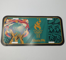 Olympic License Plate Atlanta 1996 Plastic Wi...