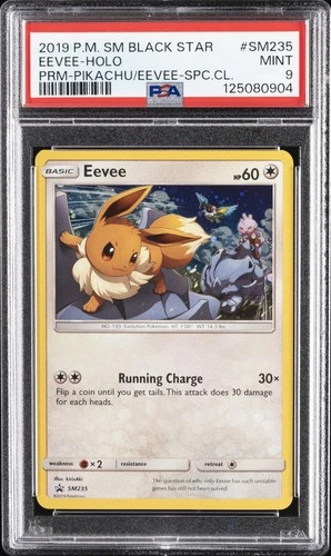 2019 POKEMON SM PROMO SPECIAL COLLECTION #SM235 EEVEE-HOLO PSA 9
