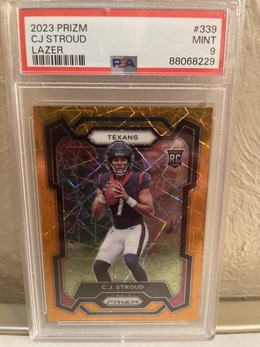 2023 Panini Prizm - Rookies C.J. Stroud #339 Lazer Prizm (RC) PSA 9 MINT