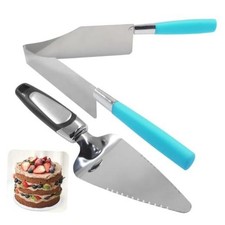 Cake Slicer, 2 Pieces, Stainless Steel Cake Server Cutter Blue