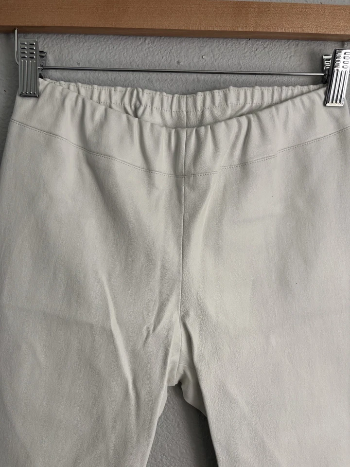 "Leggings The Row de cuero de cordero pequeños blancos para moto S pantalones adelgazantes 22x28""" Foto 3 de 4