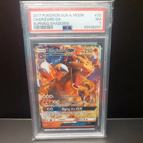 2017 Pokemon Sun & Moon - Burning Shadows Charizard GX #20 PSA 8 2t7