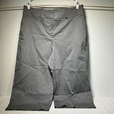 Lane Bryant Grey Capri Career Work Pants Women's Plus Size 18R Zipper