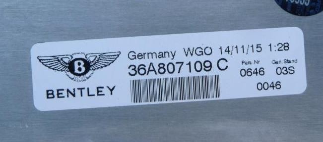 18-20 Bentley Bentayga BY636 Front Reinforcement Beam Support 36A807109C OEM